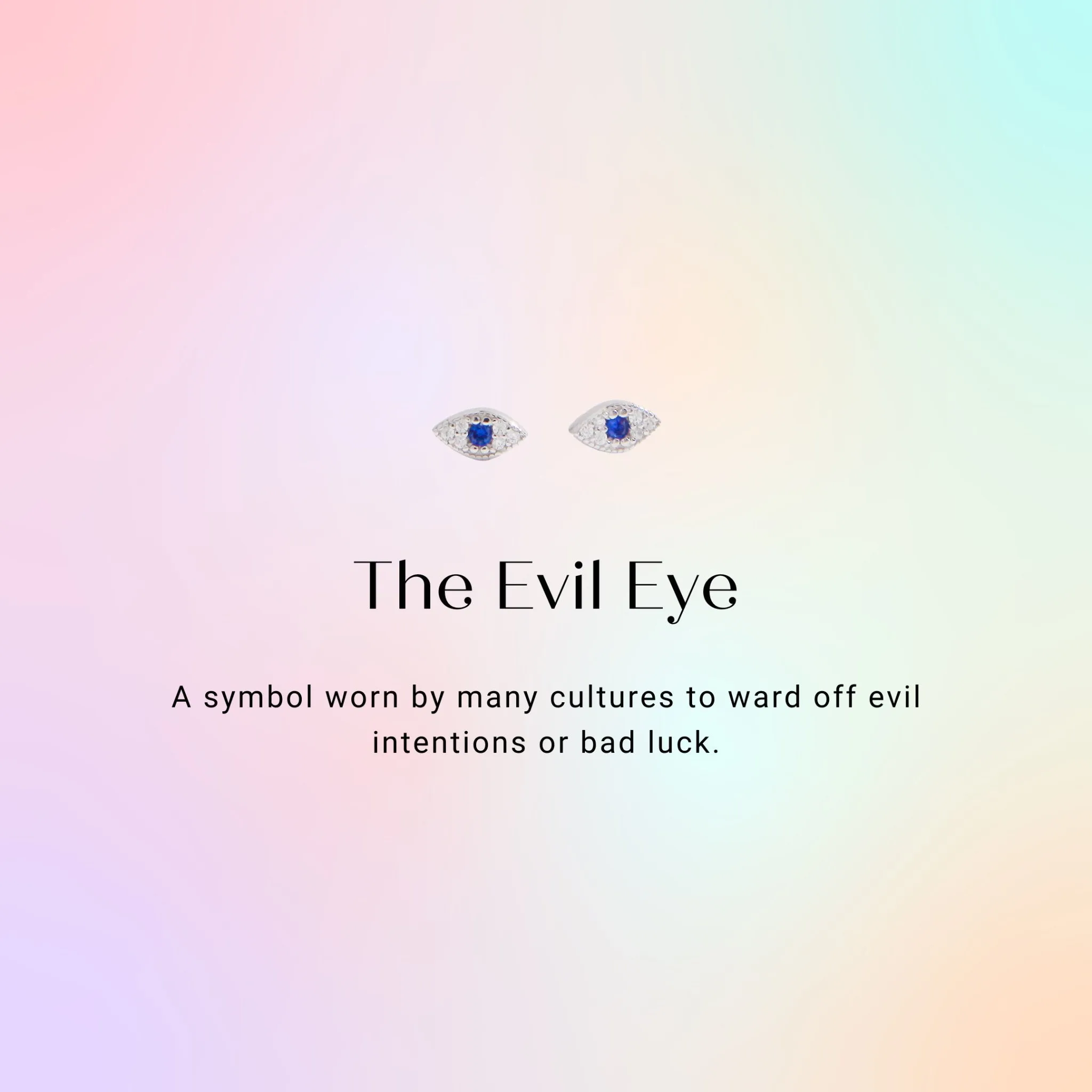 Evil Eye Studs in Silver sold by Flaire & Co. product image thumbnail 2