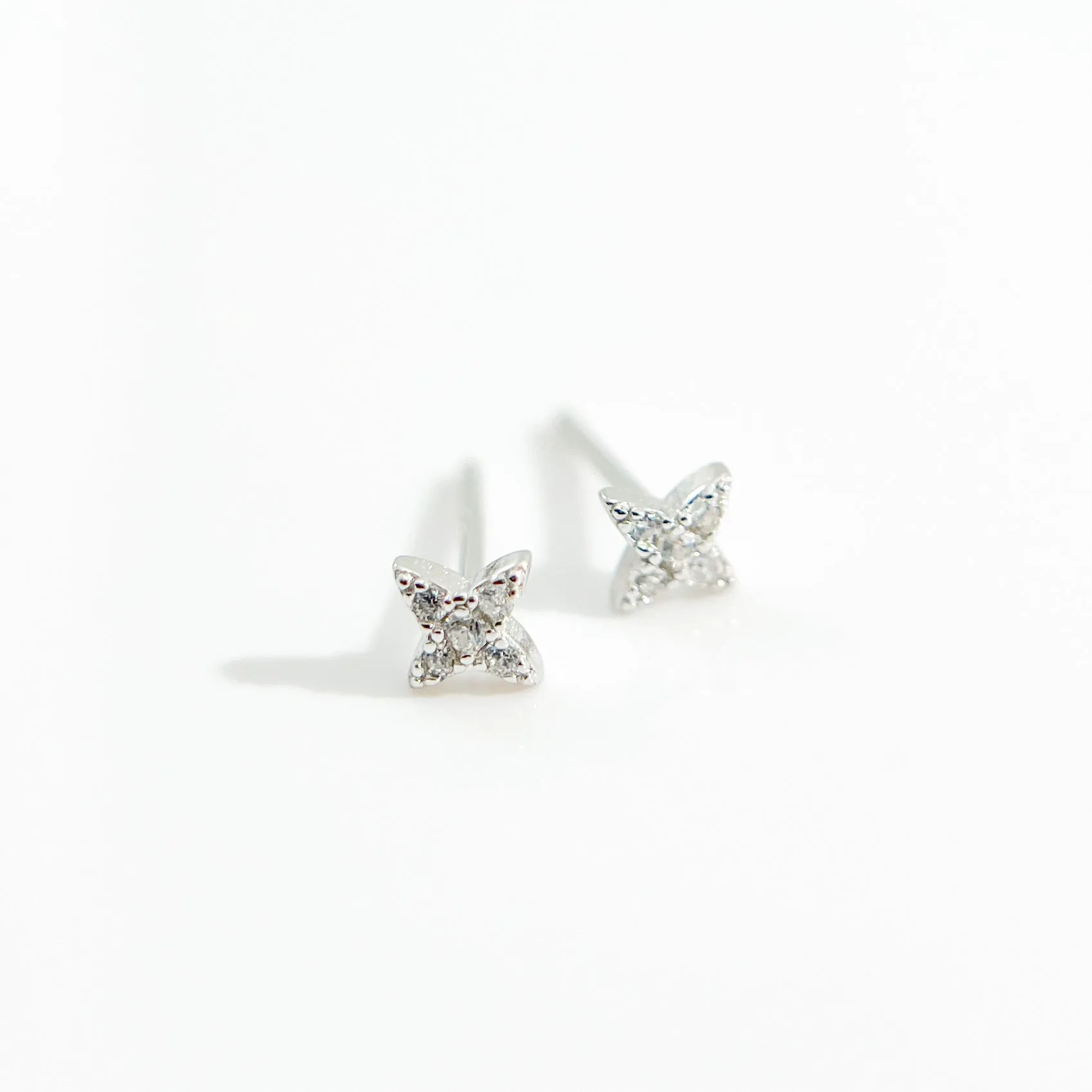 Clear Gem Estrella Studs in Silver sold by Flaire & Co. product image thumbnail 5