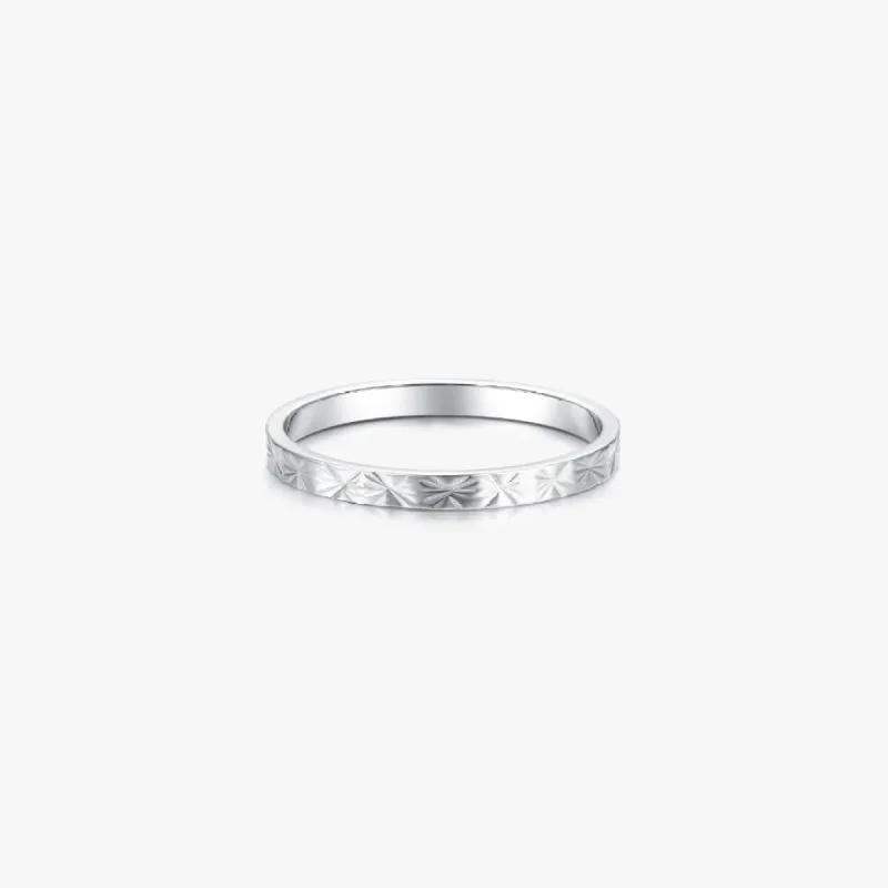 Sunburst Band Silver Ring sold by Flaire & Co.