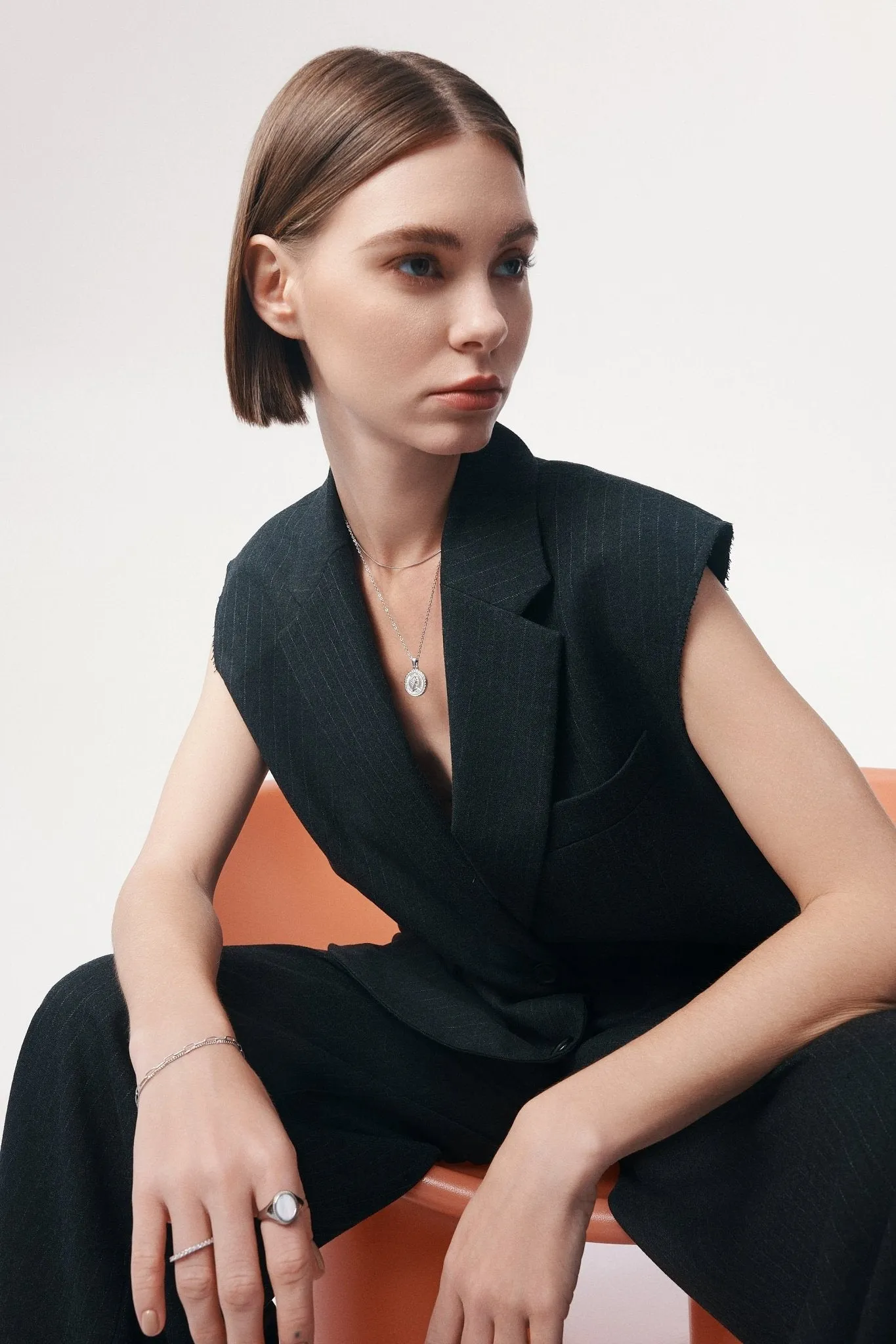 Sparta Coin Necklace in Silver sold by Flaire & Co. product image thumbnail 3