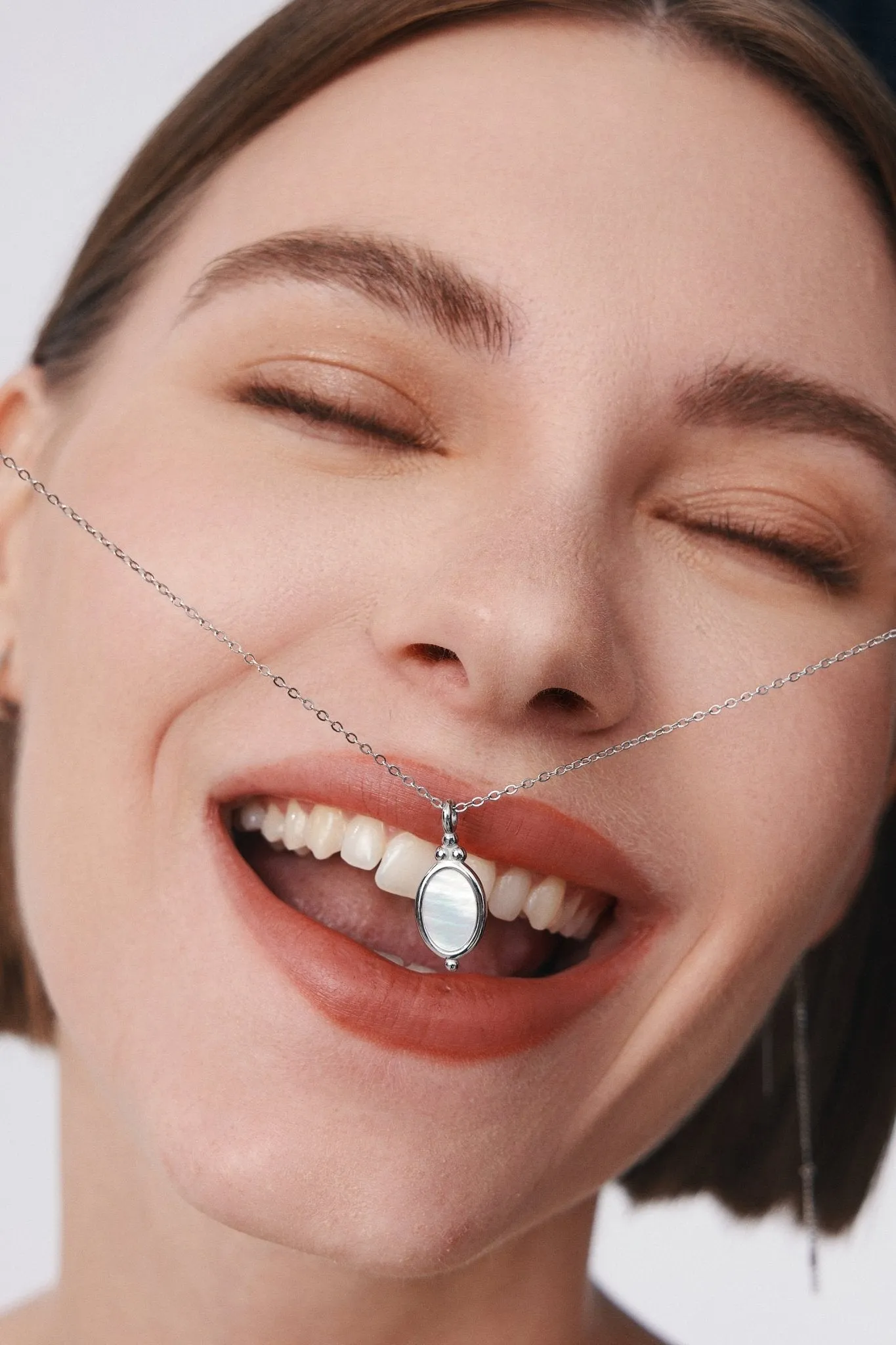 Isabel Mother of Pearl Necklace sold by Flaire & Co. product image thumbnail 5