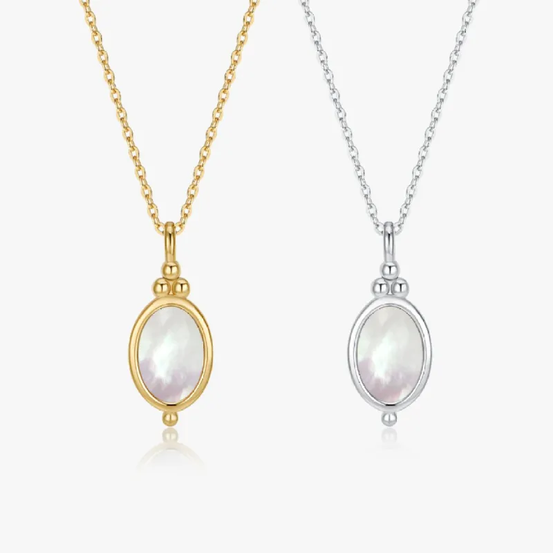 Isabel Mother of Pearl Necklace sold by Flaire & Co.