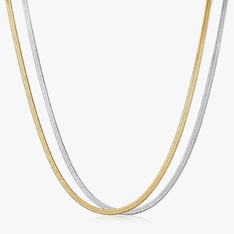 Gwendolyn Herringbone Necklace sold by Flaire & Co.