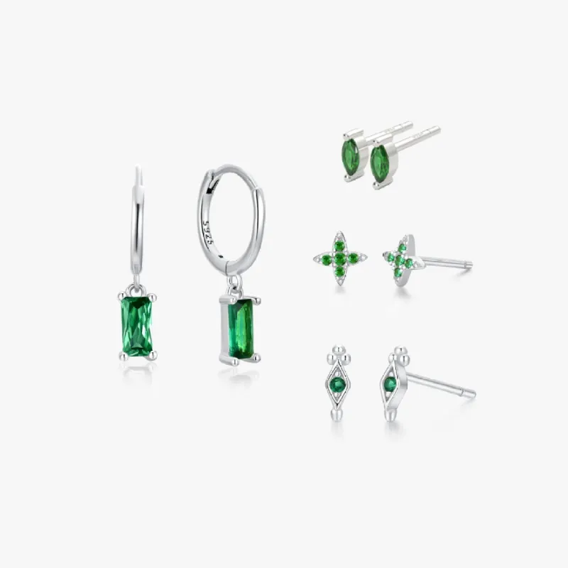 Silver Loving Green Earring Bundle sold by Flaire & Co.