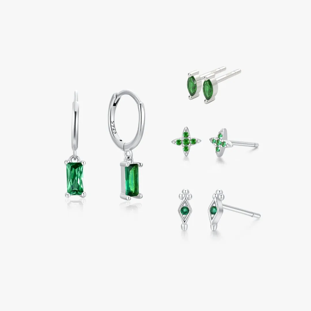 Silver Loving Green Earring Bundle sold by Flaire & Co.