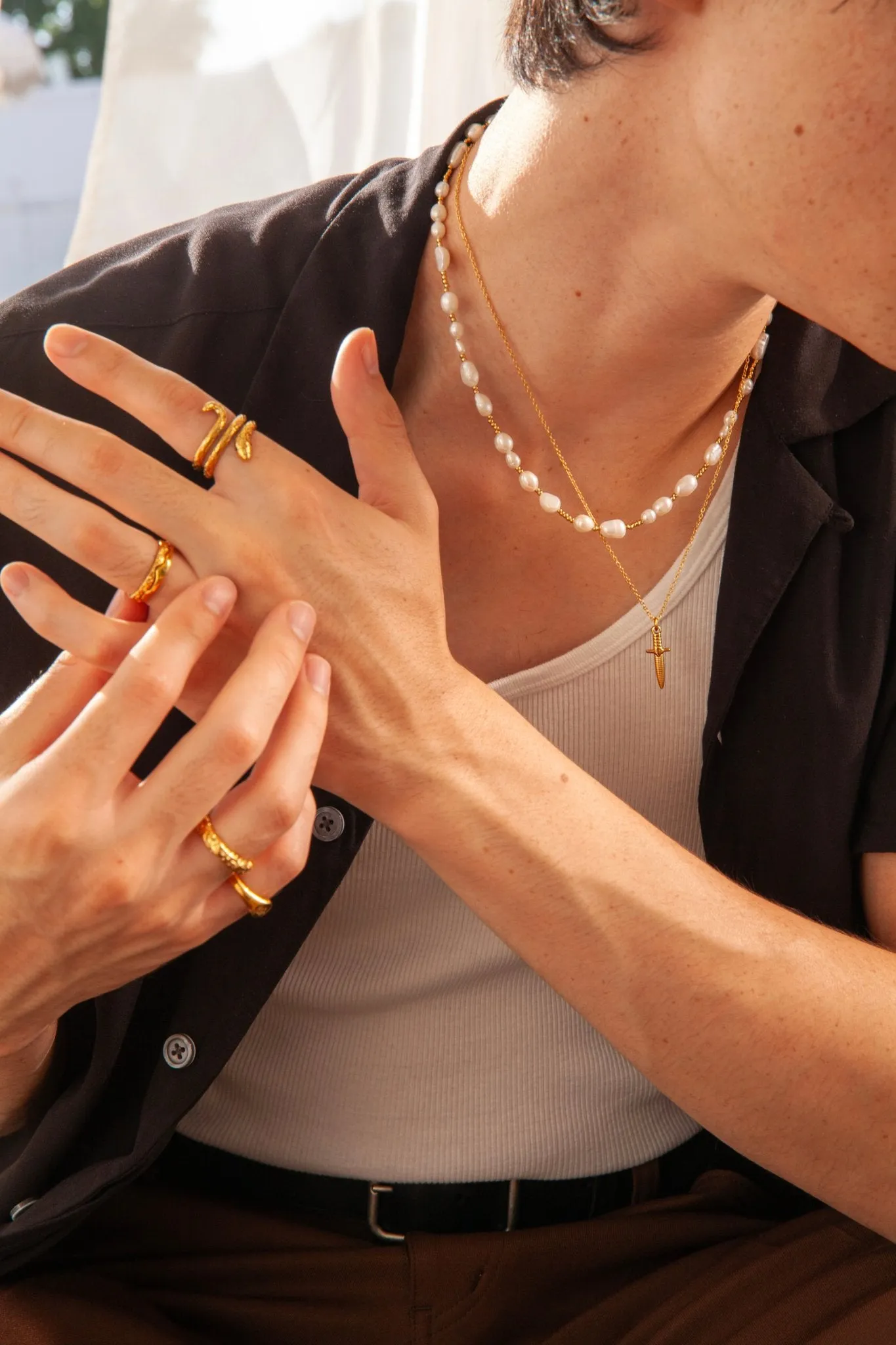 Gold Snake Ring sold by Flaire & Co. product image thumbnail 3
