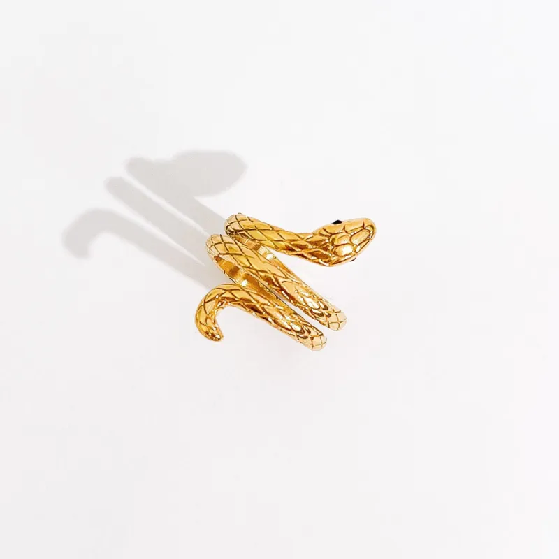 Gold Snake Ring sold by Flaire & Co.