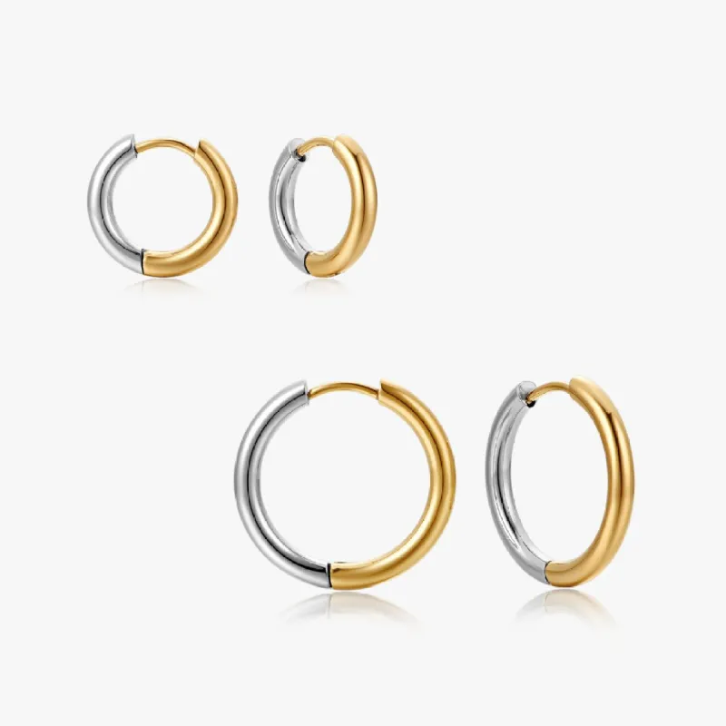 Two Tone Everyday Seamless Hoops sold by Flaire & Co.