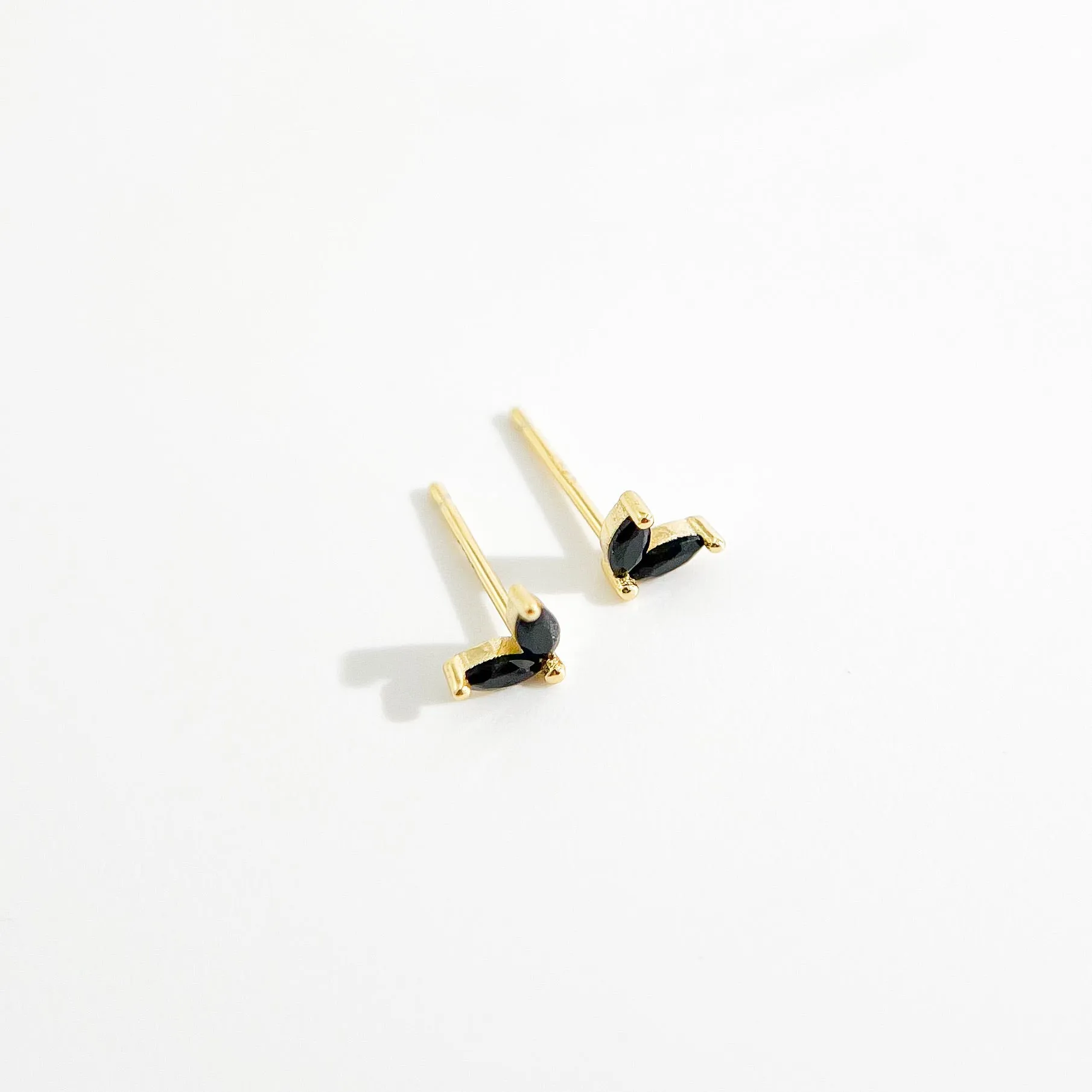 Black Sprout Sterling Studs in Gold sold by Flaire & Co. product image thumbnail 4