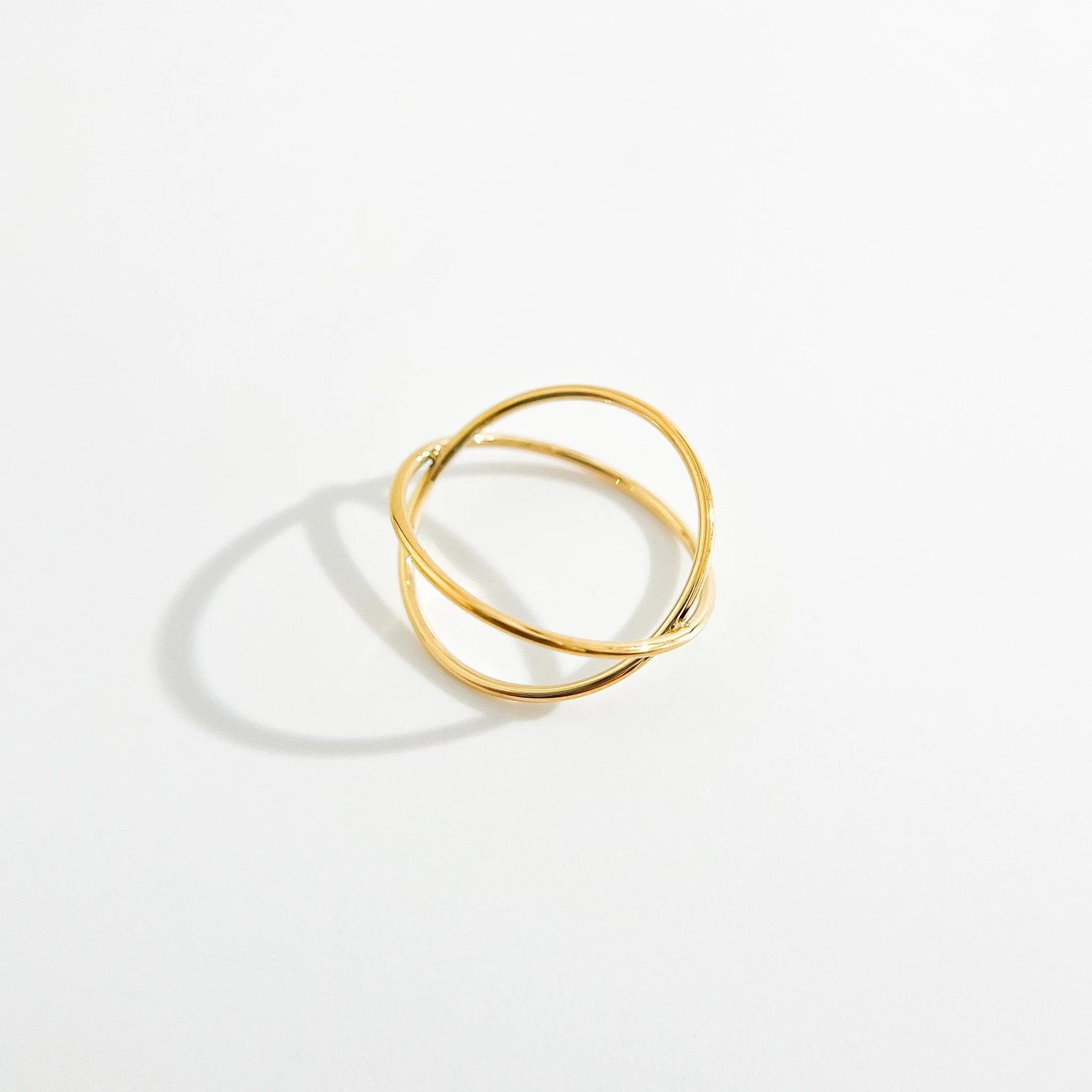 Criss Cross Gold Ring sold by Flaire & Co. product image thumbnail 3