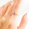 Twisted Rectangle Gem Gold Ring sold by Flaire & Co.