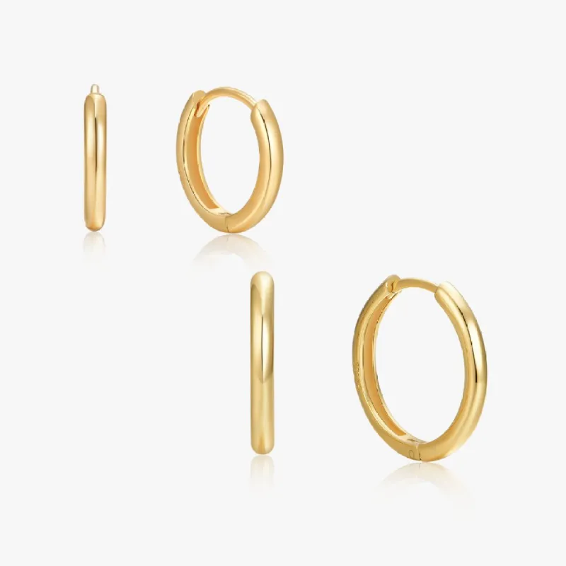 Simple Hoops in Gold sold by Flaire & Co.