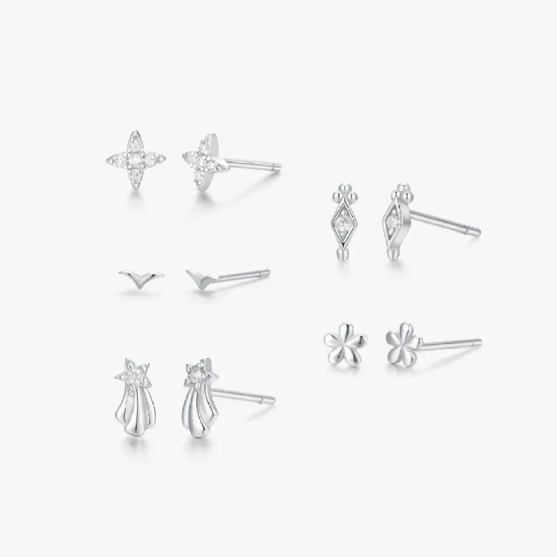 Silver Micro Studs Bundle sold by Flaire & Co.