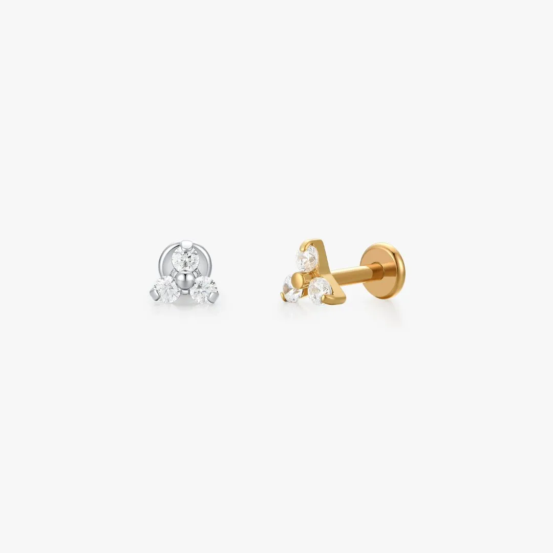 Titanium Twinkle Flat Back Stud (Single) sold by Flaire & Co.