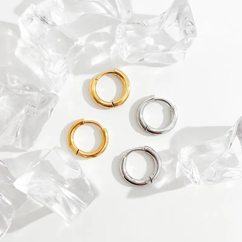 Everyday Seamless Huggie Hoops sold by Flaire & Co.