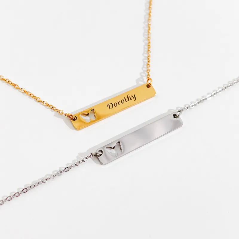 Butterfly Bar Necklace sold by Flaire & Co.