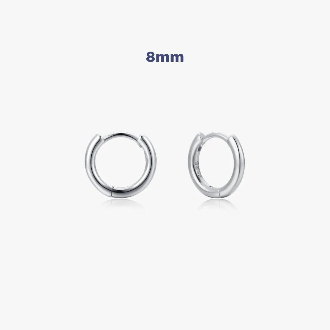 Simple Huggies in Silver sold by Flaire & Co. product image thumbnail 5