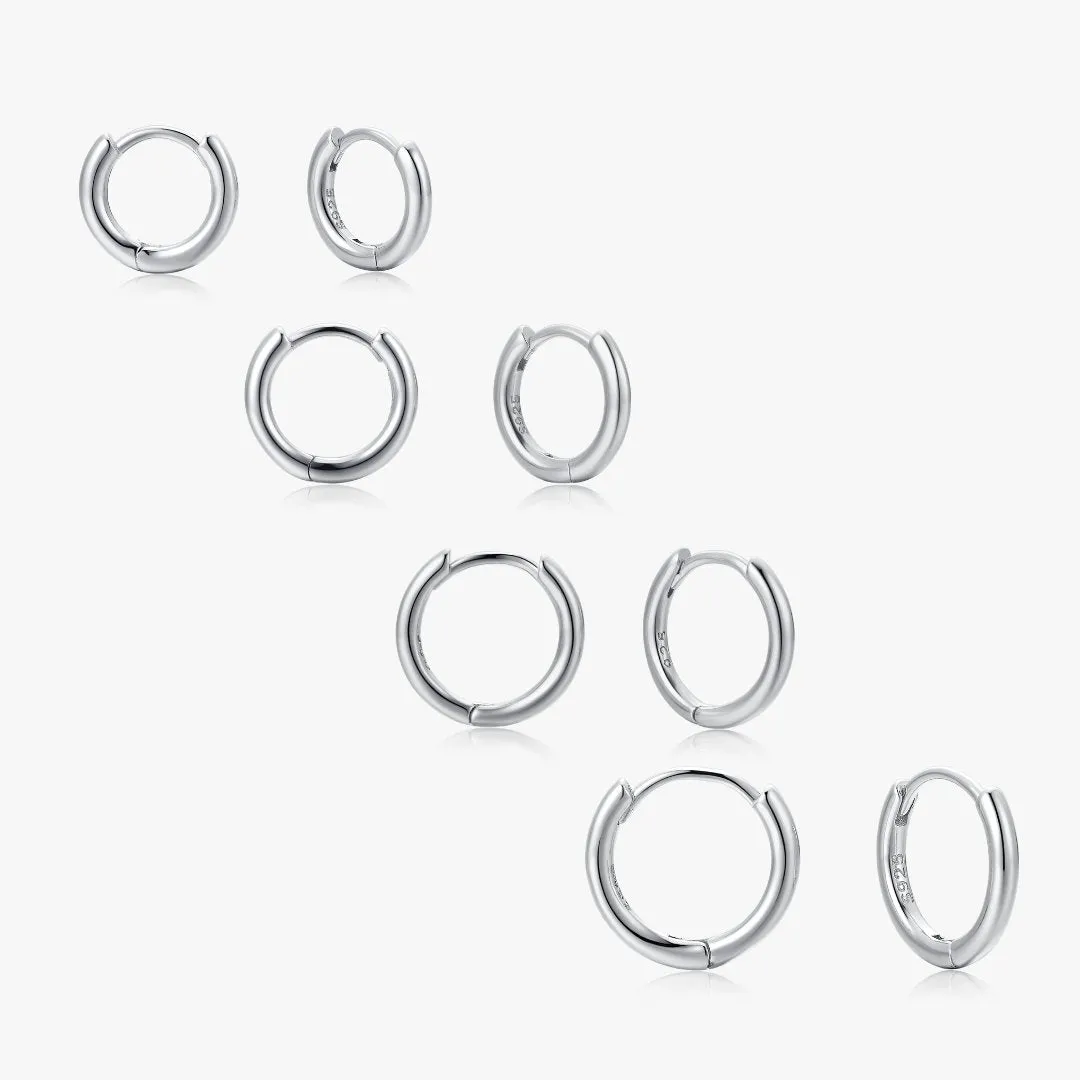 Simple Huggies in Silver sold by Flaire & Co. product image thumbnail 3