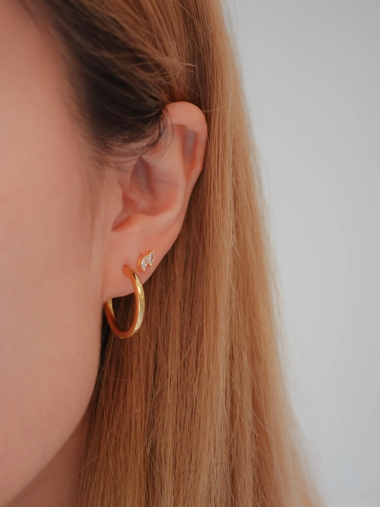 Duo Gem Threadless Flat Back Stud sold by Flaire & Co. product image thumbnail 3