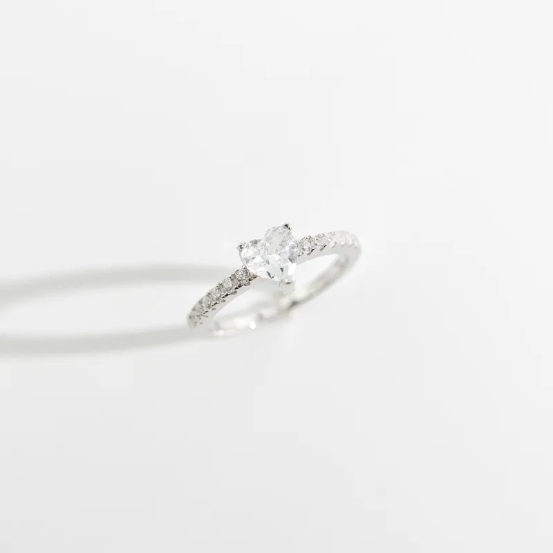 Heart Gem Sterling Silver Ring sold by Flaire & Co.