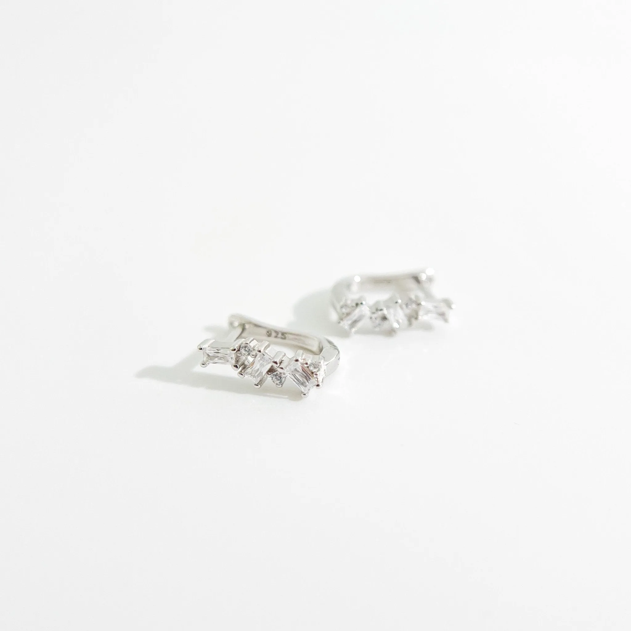 Irregular Gems Huggies in Silver sold by Flaire & Co. product image thumbnail 4
