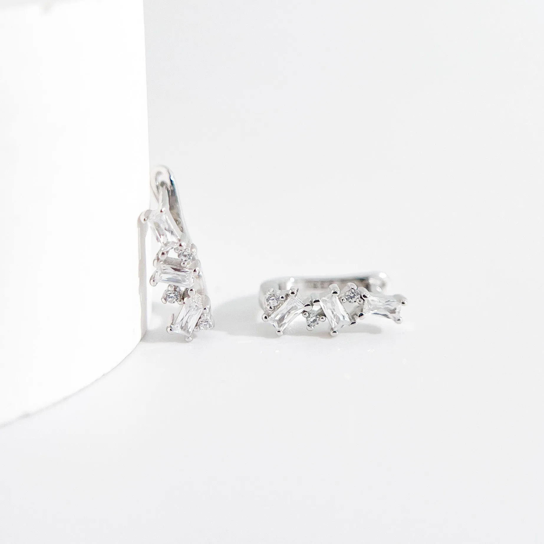 Irregular Gems Huggies in Silver sold by Flaire & Co. product image thumbnail 3