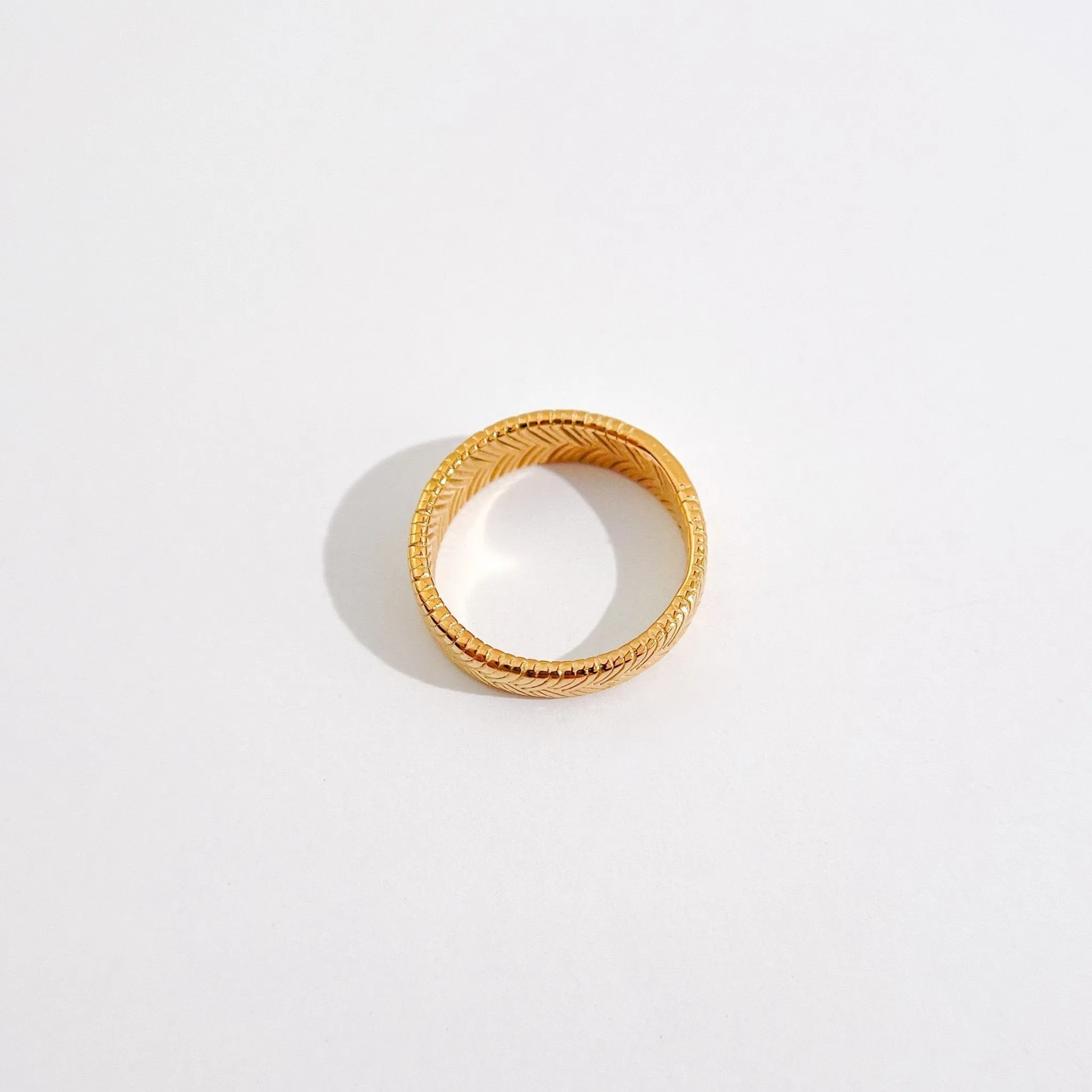 Textured Weave Ring in Gold sold by Flaire & Co. product image thumbnail 4