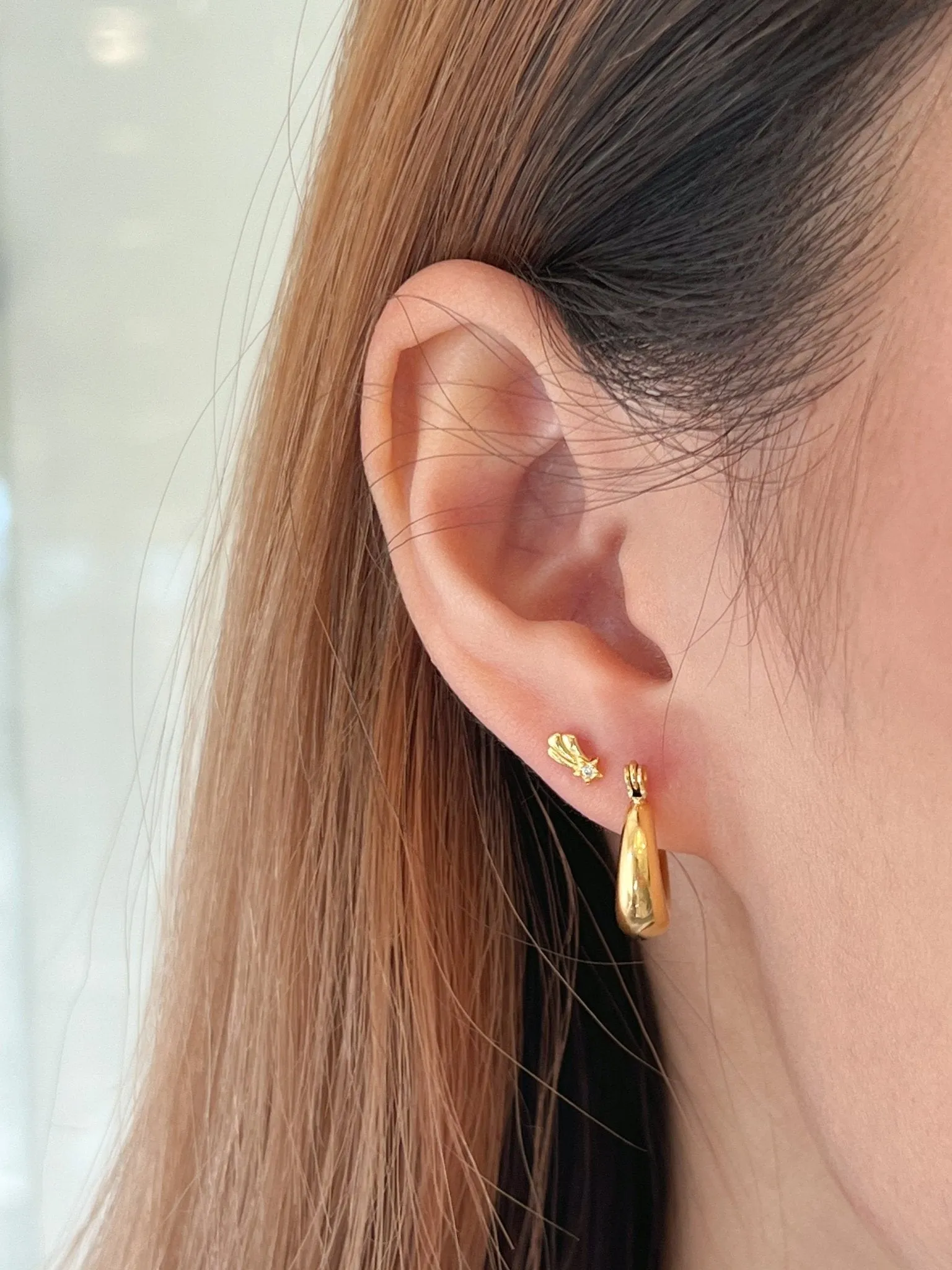 Shooting Star Studs in Gold sold by Flaire & Co. product image thumbnail 2
