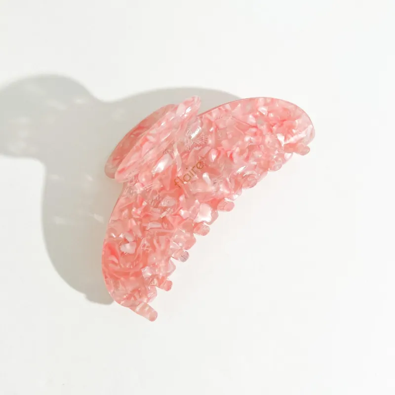 Amelia Claw Clip in Rose Quartz sold by Flaire & Co.