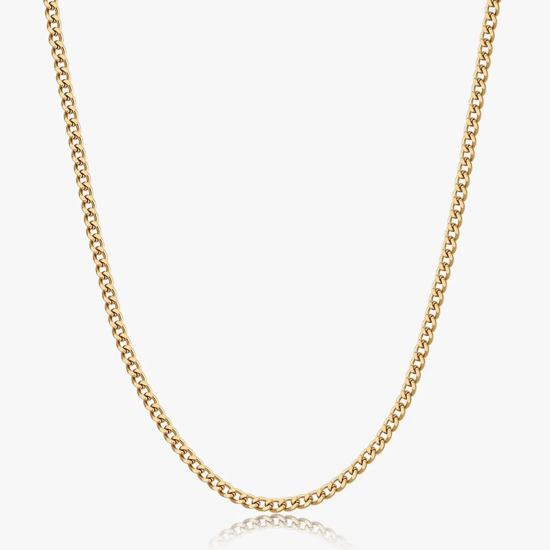 Thin Sasha Necklace in Gold sold by Flaire & Co.