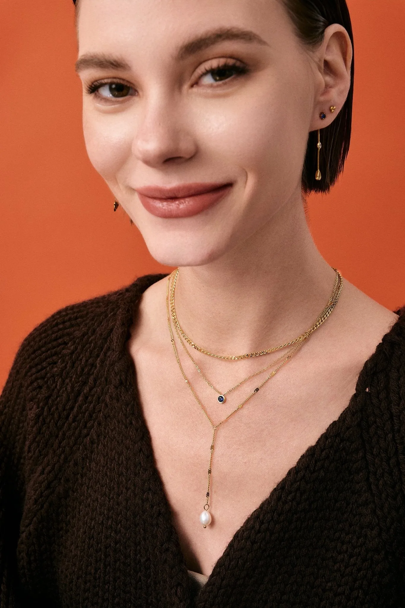 Thin Sasha Necklace in Gold sold by Flaire & Co. product image thumbnail 2