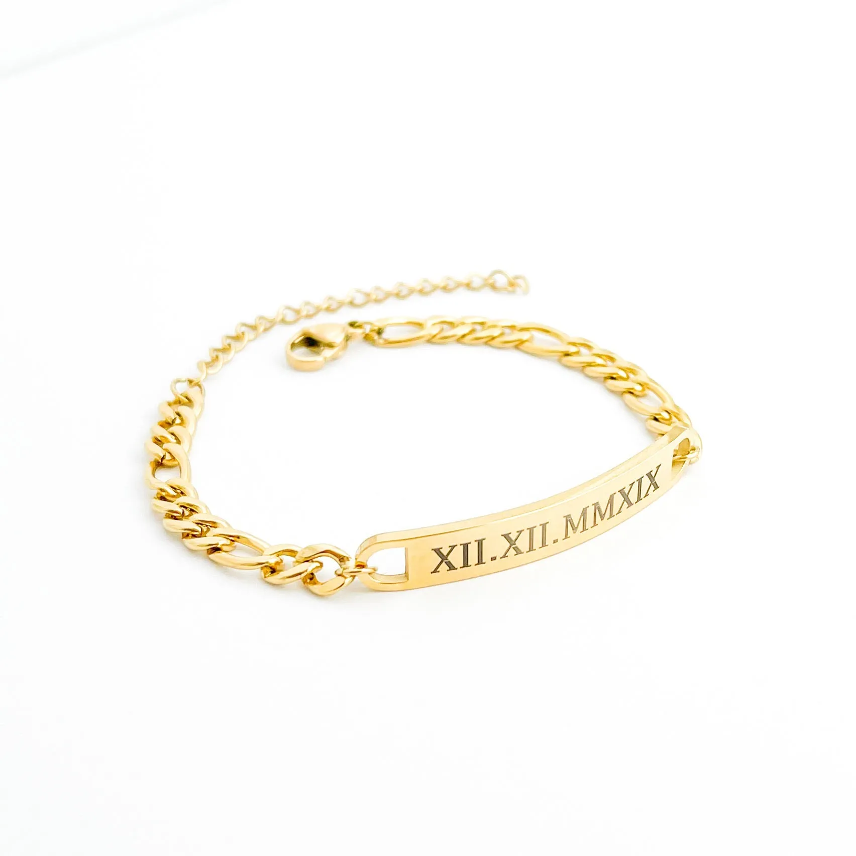 Customized Figaro Chain Bracelet sold by Flaire & Co. product image thumbnail 3