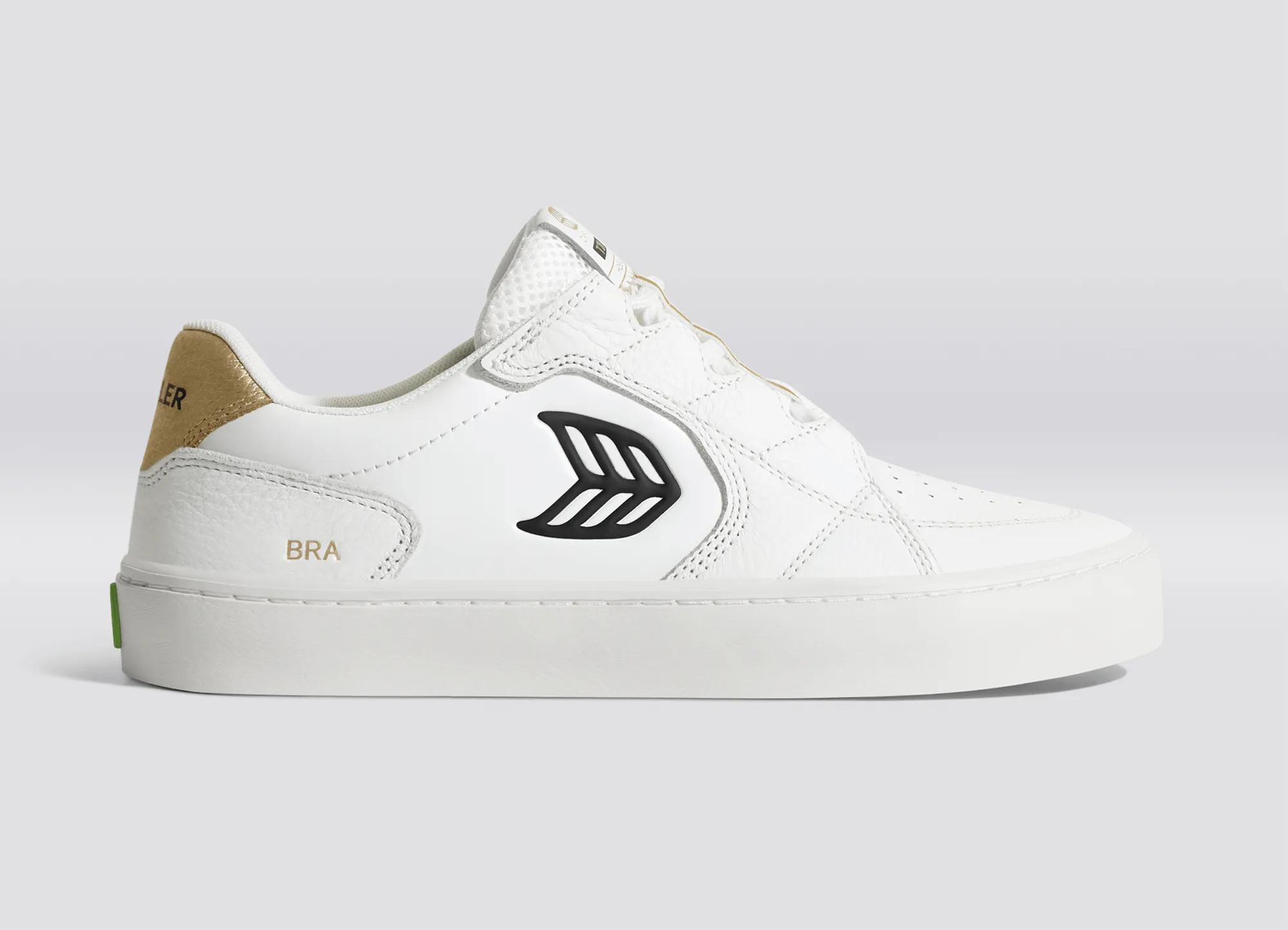 T20 PRO Hoefler 2024 White Premium Leather and Mesh Black Logo Gold Sneaker Men sold by Cariuma product image thumbnail 3