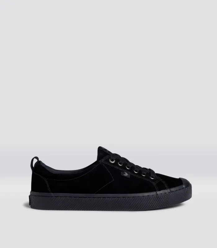 OCA Low All Black Suede Sneaker Men sold by Cariuma