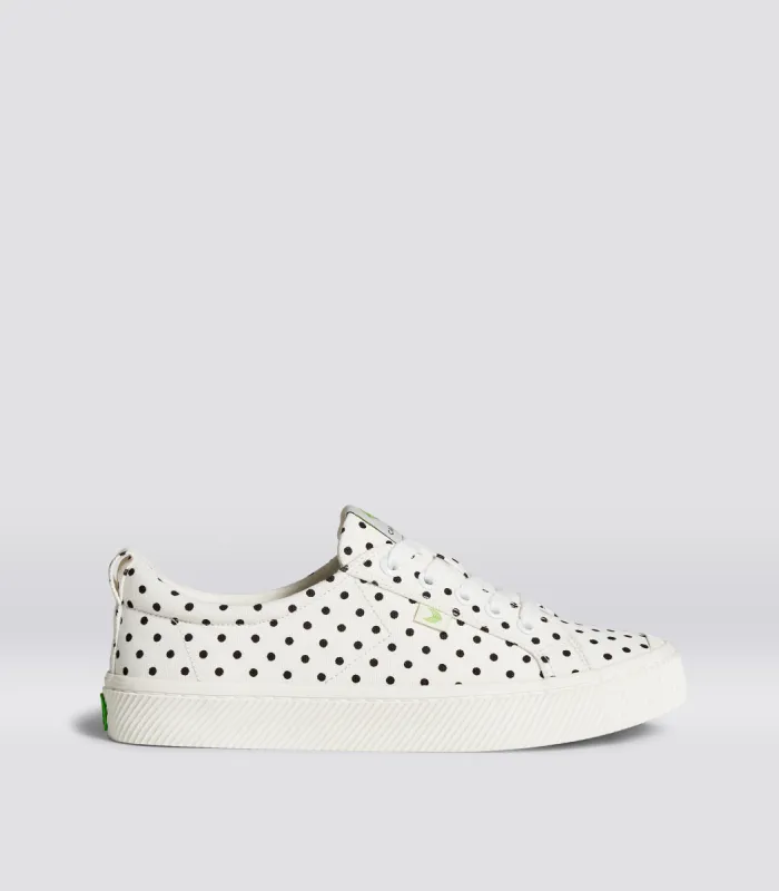 OCA Low White Polka Dots Canvas Sneaker Women sold by Cariuma