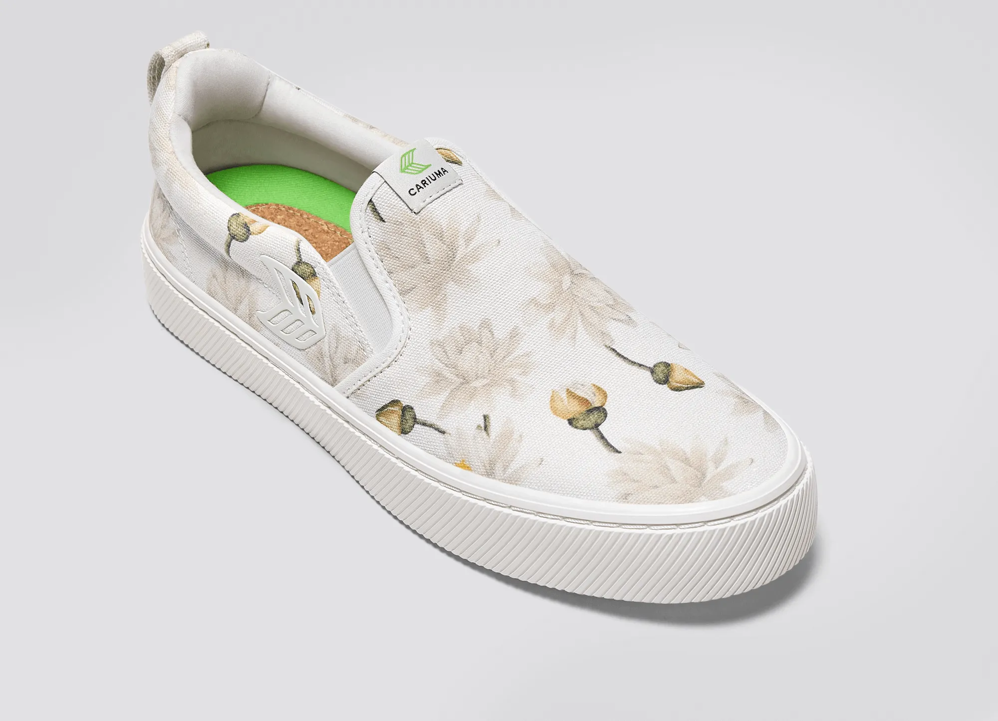 SLIP-ON White Canvas Giant Lilies Sneaker Men sold by Cariuma product image thumbnail 4