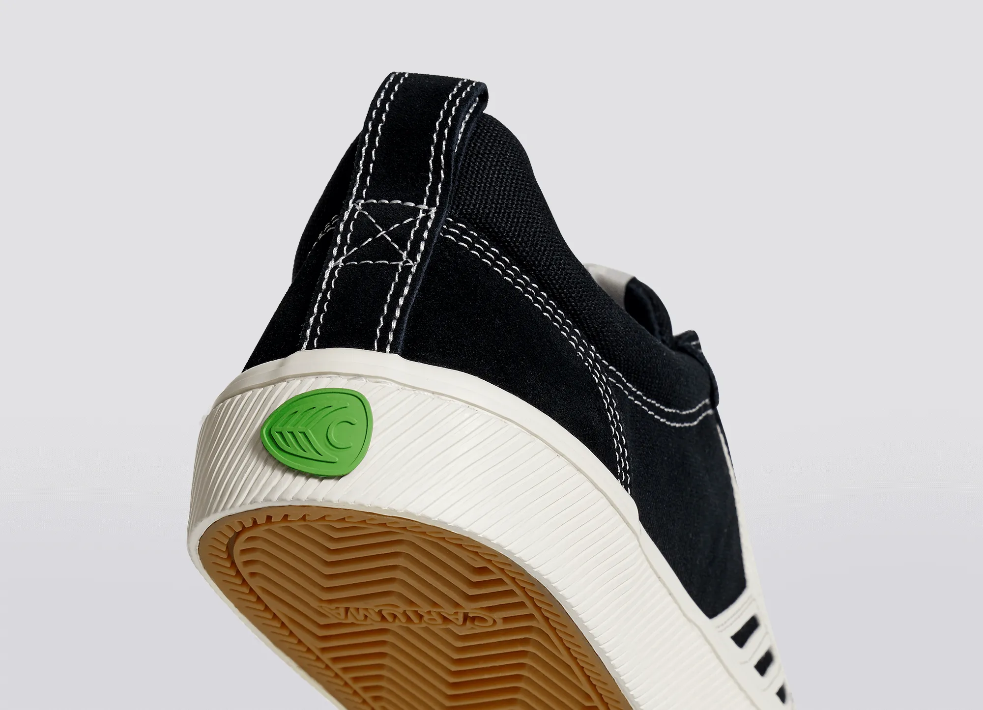 CATIBA PRO Low Black Suede and Canvas Contrast Thread Ivory Logo Sneaker Men Right sold by Cariuma product image thumbnail 5