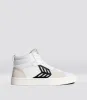 CATIBA PRO High White Premium Leather Vintage White Suede Sneaker Women sold by Cariuma