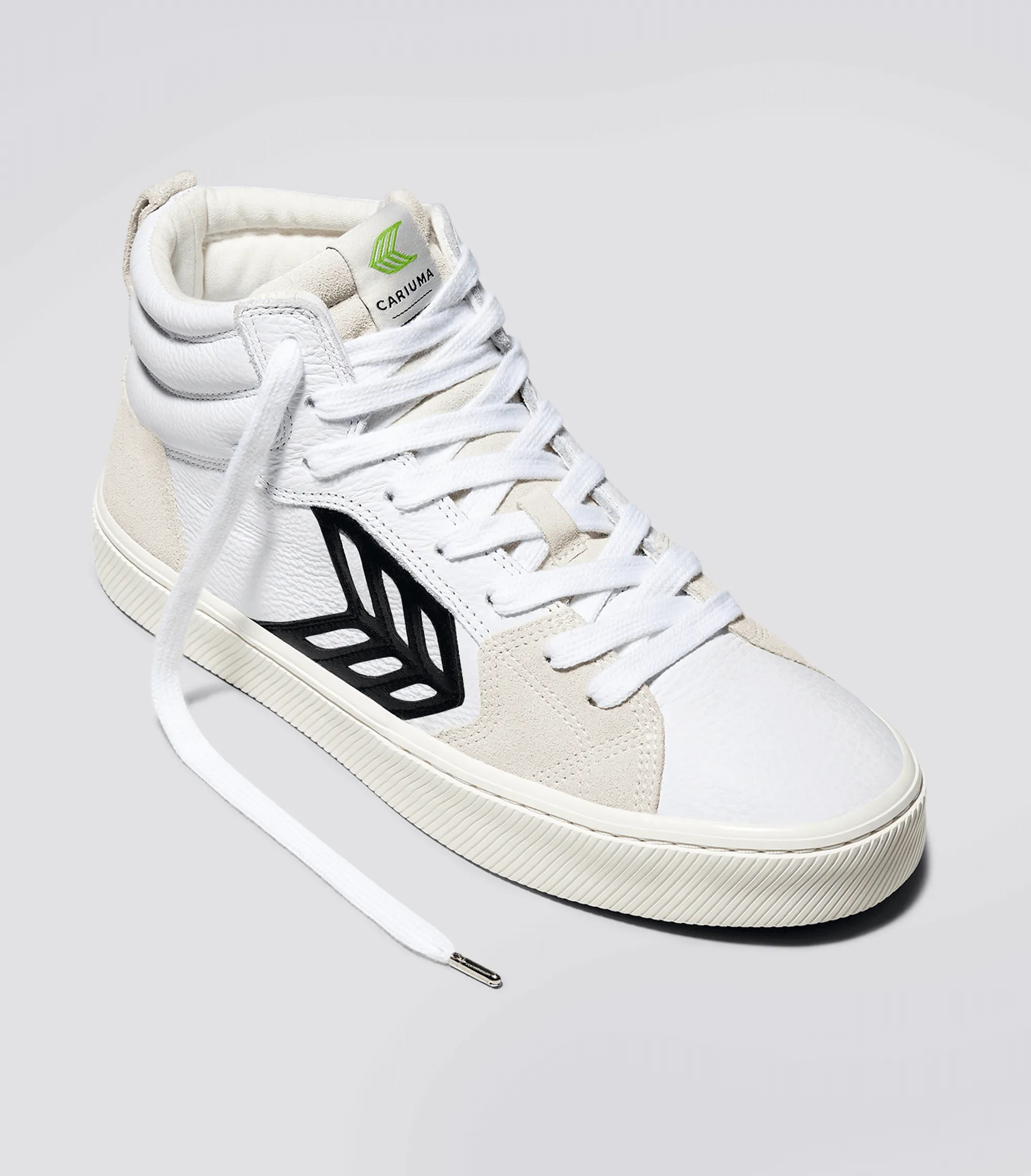 CATIBA PRO High White Premium Leather Vintage White Suede Sneaker Women sold by Cariuma product image thumbnail 2