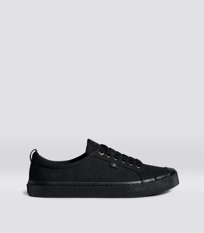 OCA Low All Black Canvas Sneaker Men sold by Cariuma