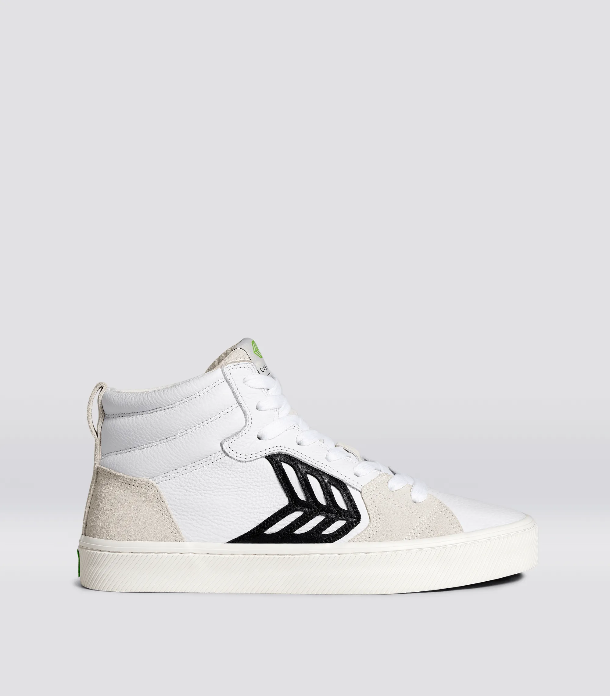 CATIBA PRO High White Premium Leather Vintage White Suede Sneaker Men sold by Cariuma