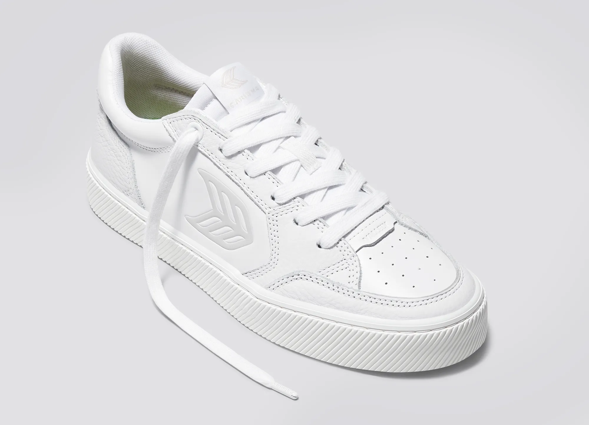 VALLELY White Leather Ice Logo Sneaker Men sold by Cariuma product image thumbnail 4