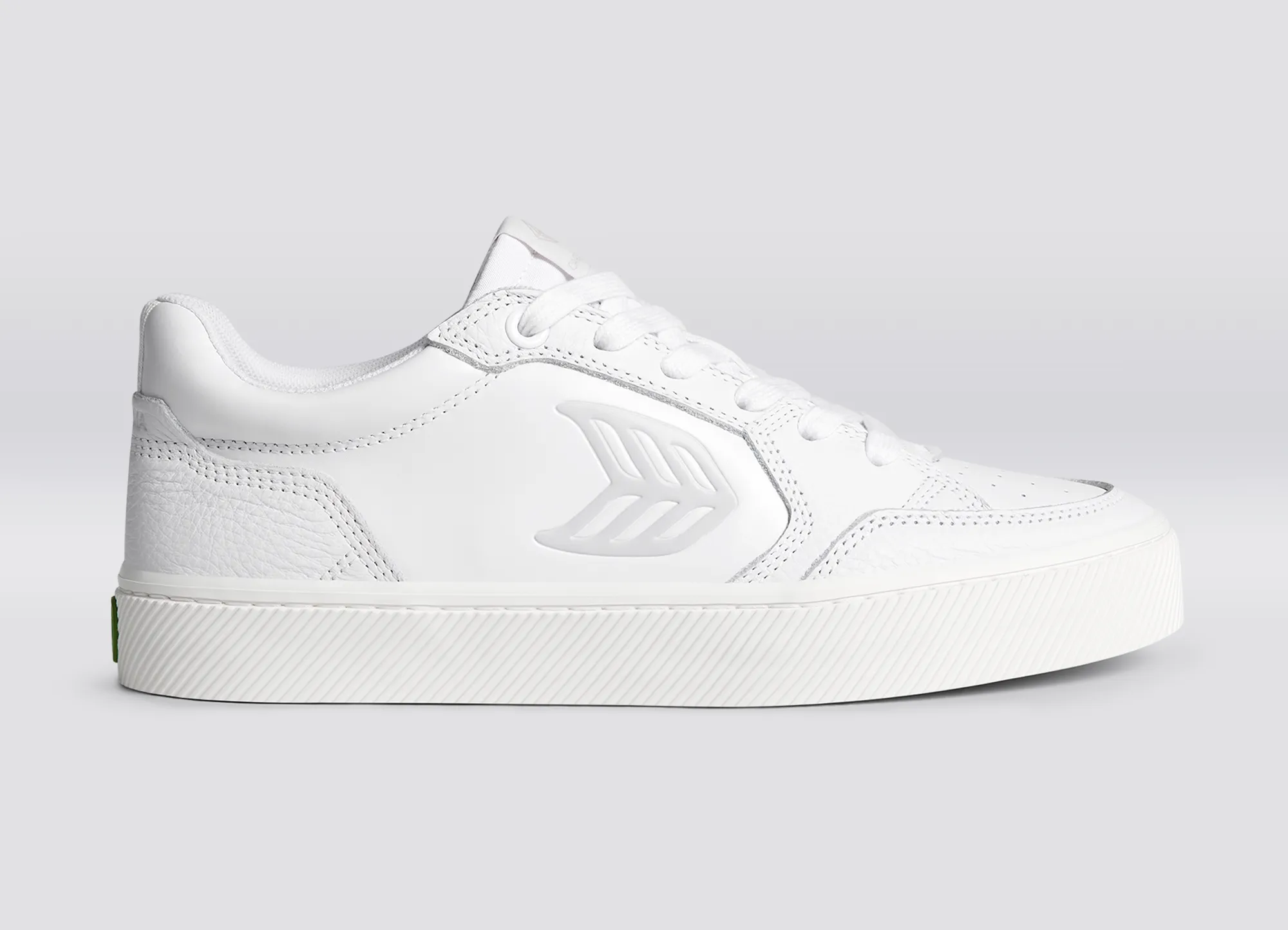 VALLELY White Leather Ice Logo Sneaker Men sold by Cariuma product image thumbnail 3