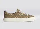 OCA Low Burnt Sand Canvas White Polka Dots Sneaker Men sold by Cariuma