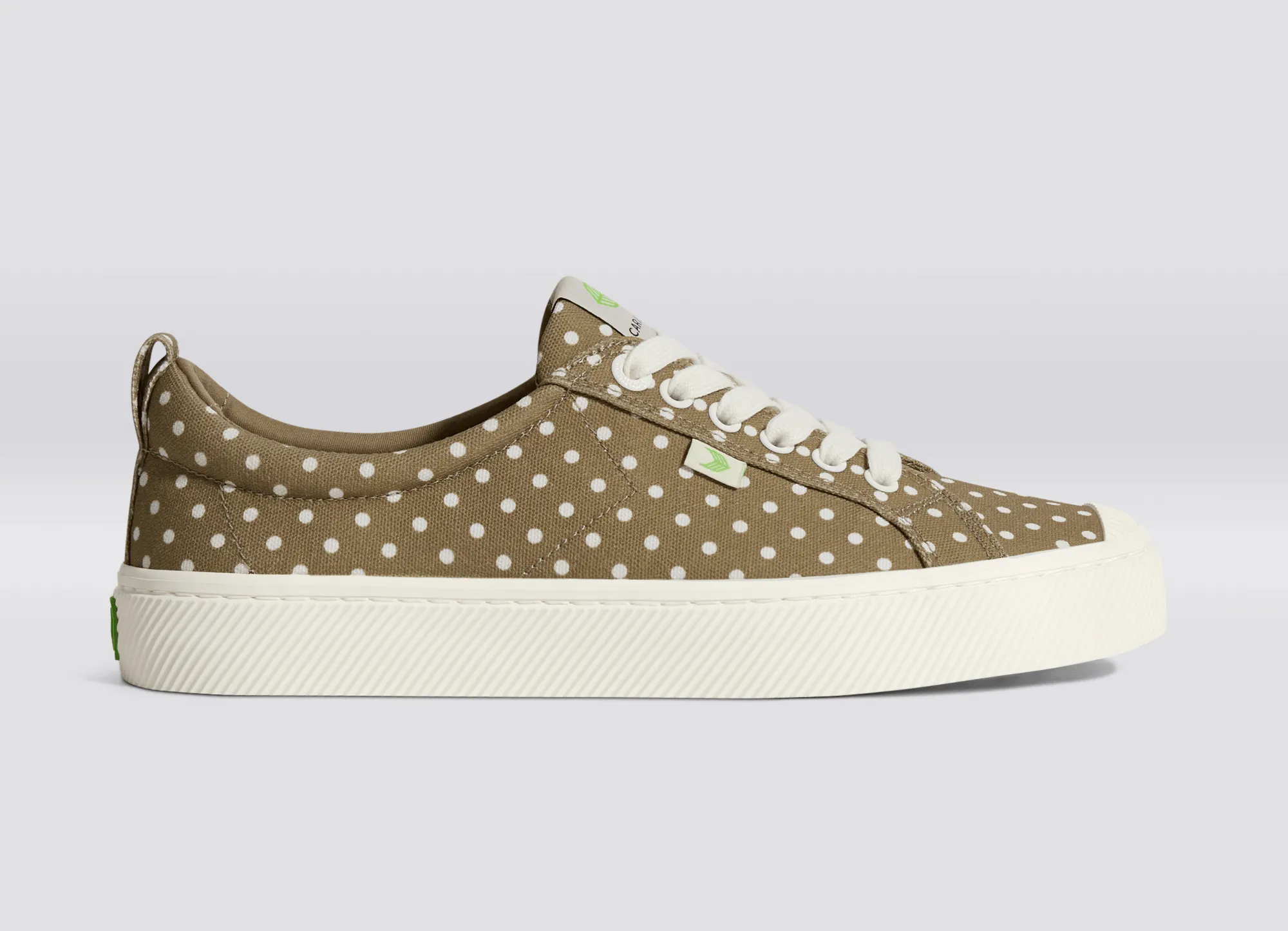 OCA Low Burnt Sand Canvas White Polka Dots Sneaker Men sold by Cariuma product image thumbnail 3