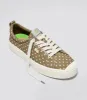 OCA Low Burnt Sand Canvas White Polka Dots Sneaker Men sold by Cariuma