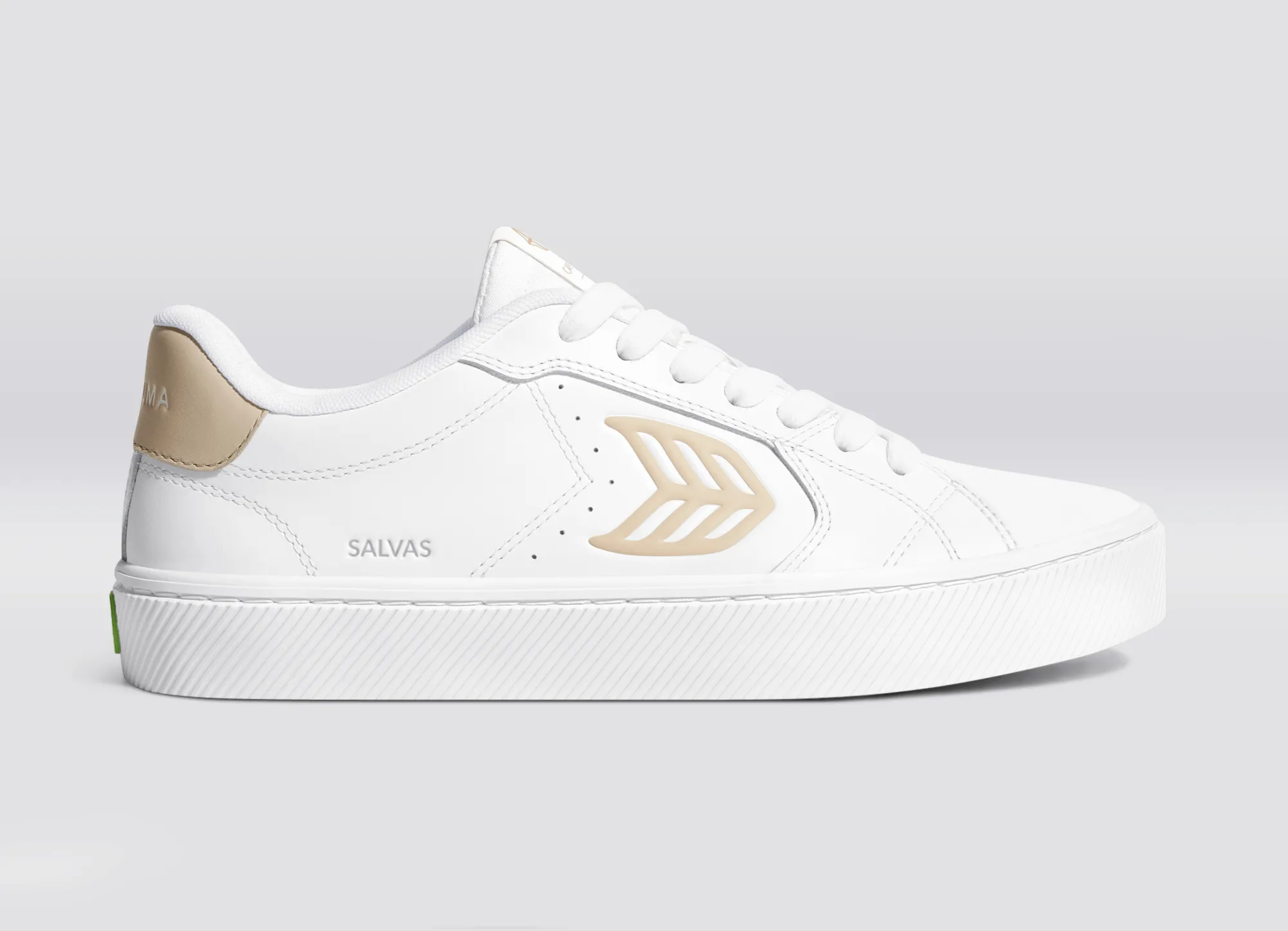 SALVAS White Leather Shifting Sand Logo Sneaker Men sold by Cariuma product image thumbnail 3