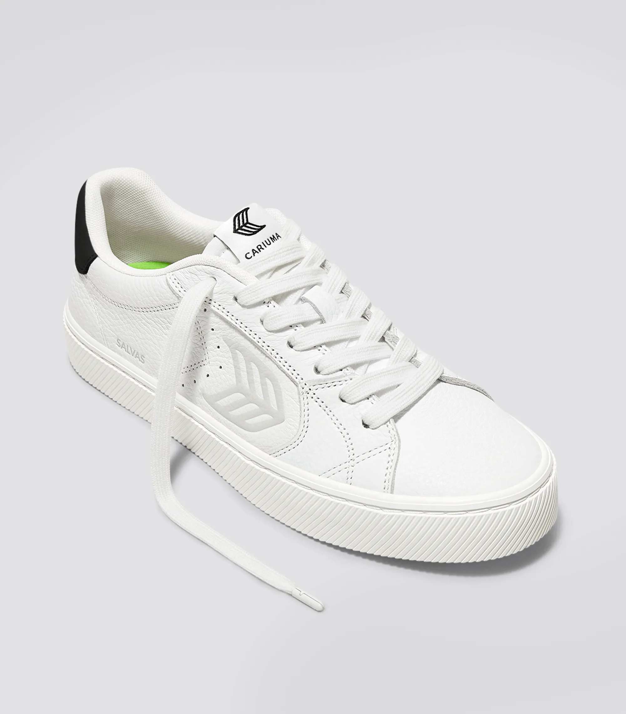 SALVAS White Premium Leather Ice Logo Black Sneaker Women sold by Cariuma product image thumbnail 2