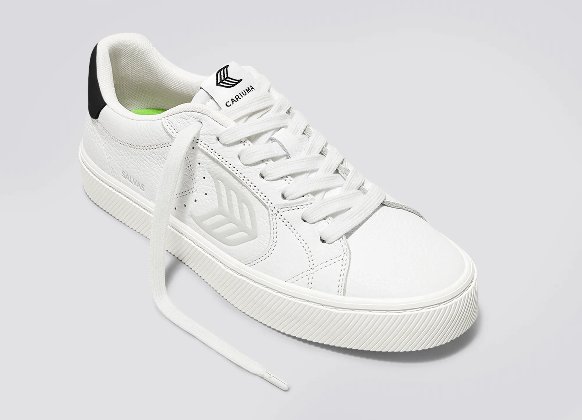 SALVAS White Premium Leather Ice Logo Black Sneaker Women sold by Cariuma product image thumbnail 4