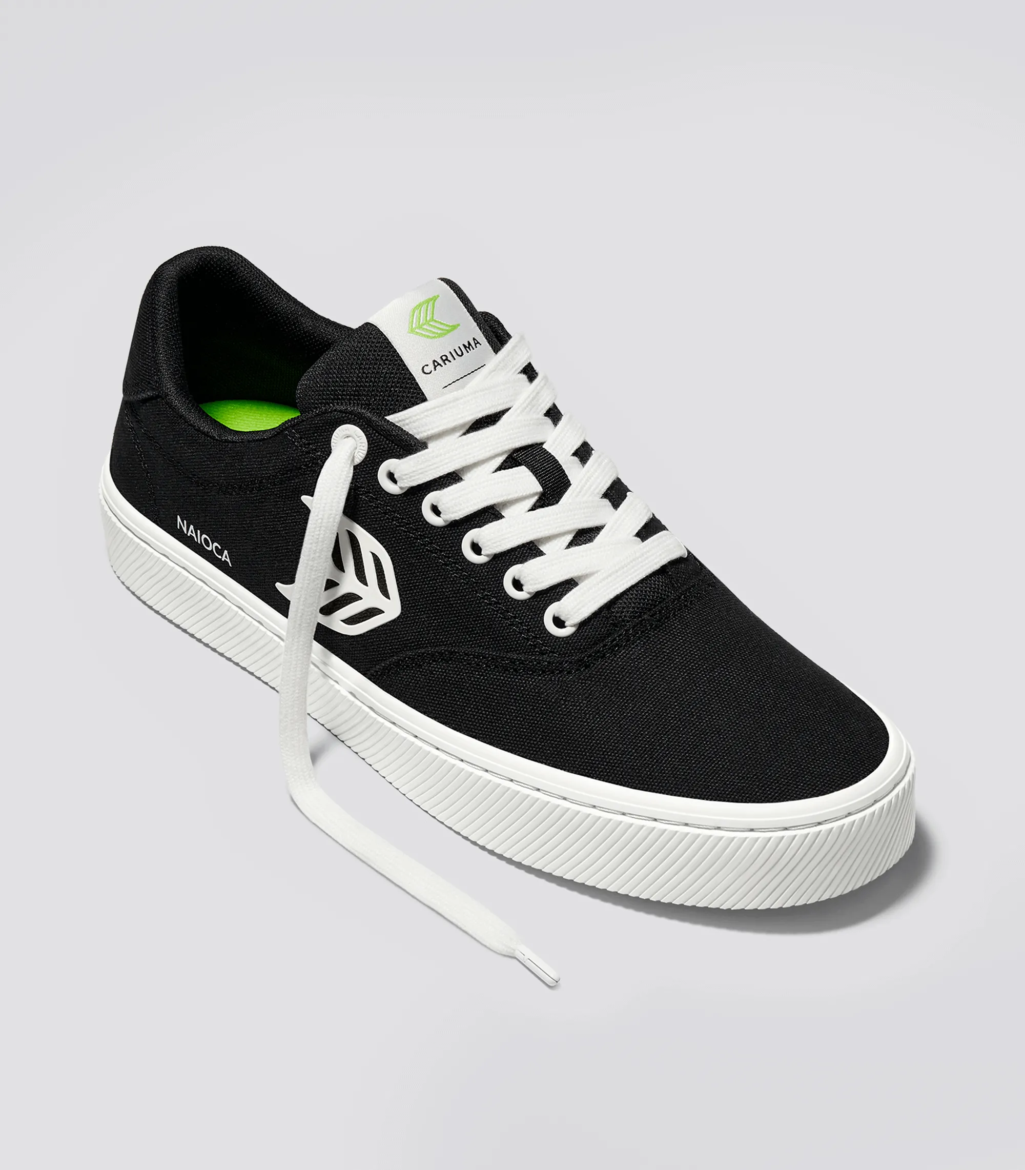 NAIOCA Canvas Black Canvas Off-White Logo Sneaker Women sold by Cariuma product image thumbnail 2